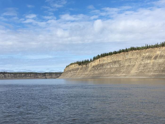 Sedimentary rocks, Mackenzie River.
