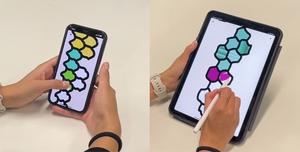 Abstract colouring app for mindfulness