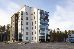 A new wooden apartment building in Vaasa, Finland