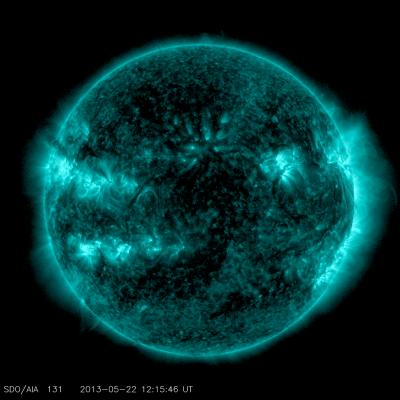 Solar Flare Captured by NASA's Solar Dynamics Observatory on May 22, 2013