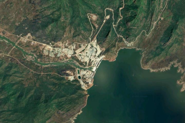 Aerial view of the dam