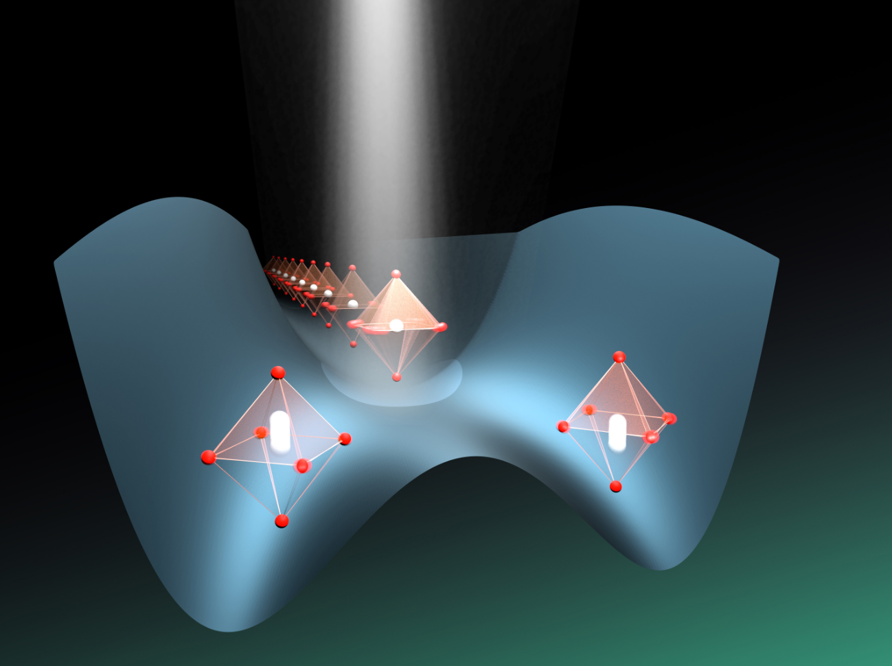 SrTiO3 under exposure to mid-infrared laser light