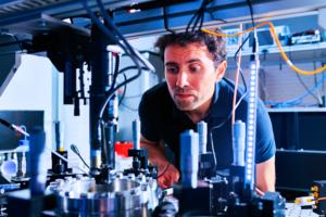 Professor Richard Norte in his lab