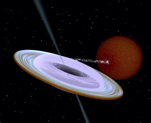 Artist impression of the X-ray binary system MAXI J1820+070