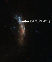 Dwarf Galaxy that Was Home to the Luminous Supernova