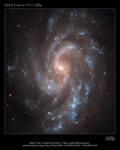 Spiral Arms of Galaxy NGC 5584