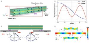 Figure 1. The design and working principle of the piezoelectric stator of SLPUM.