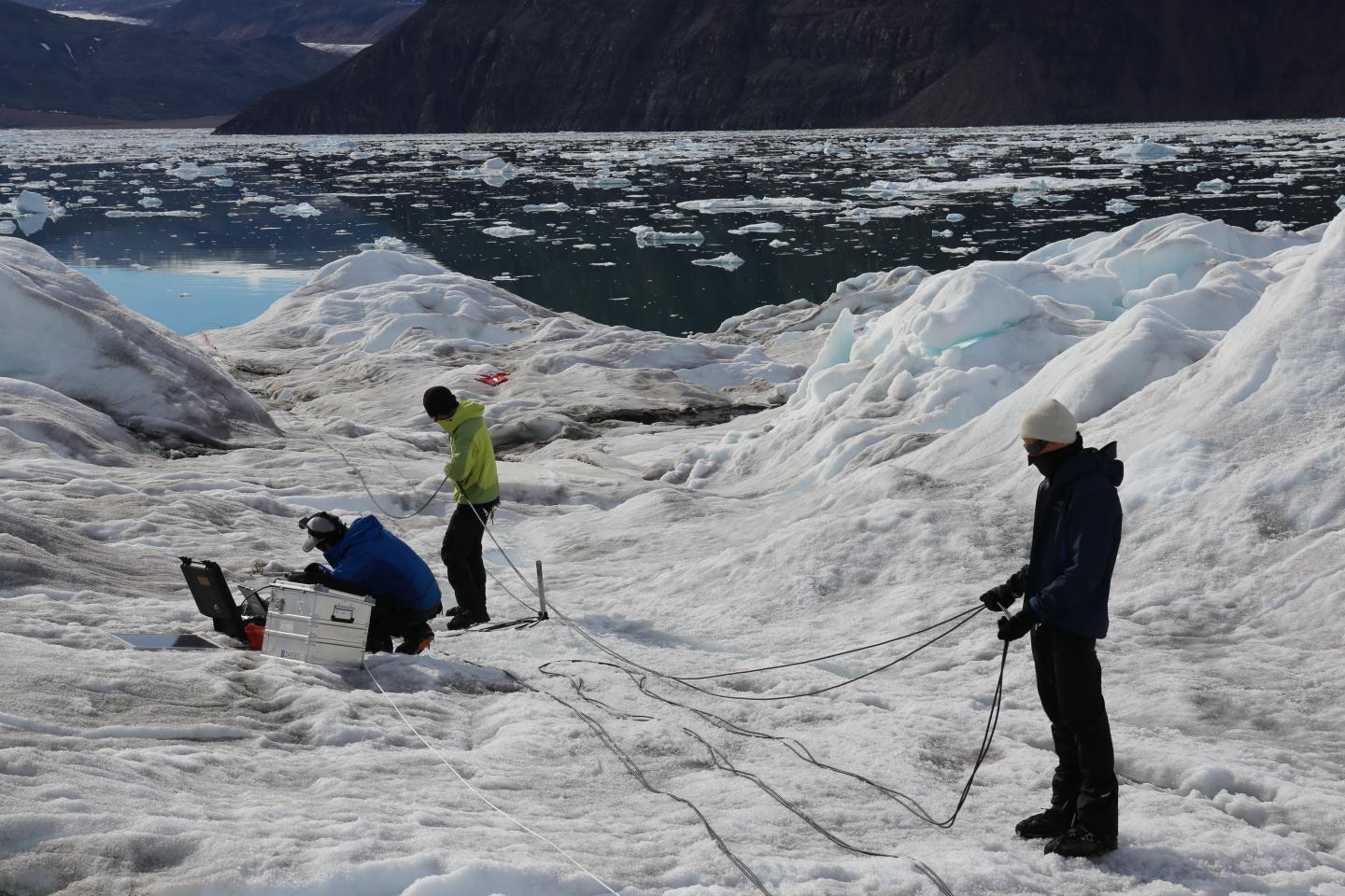 The authors on the glacier