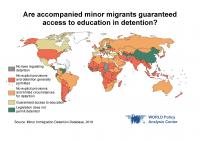 Are accompanied minor migrants guaranteed access to education in detention?