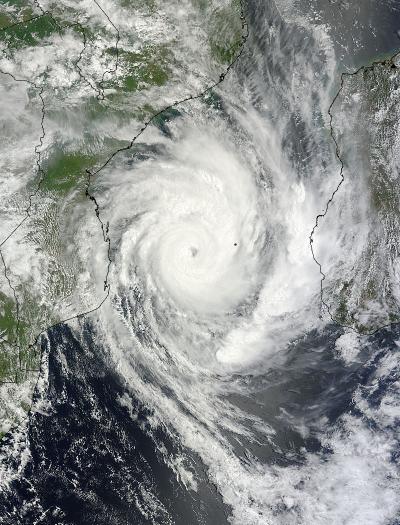 NASA MODIS Image of Major Cyclone Funso