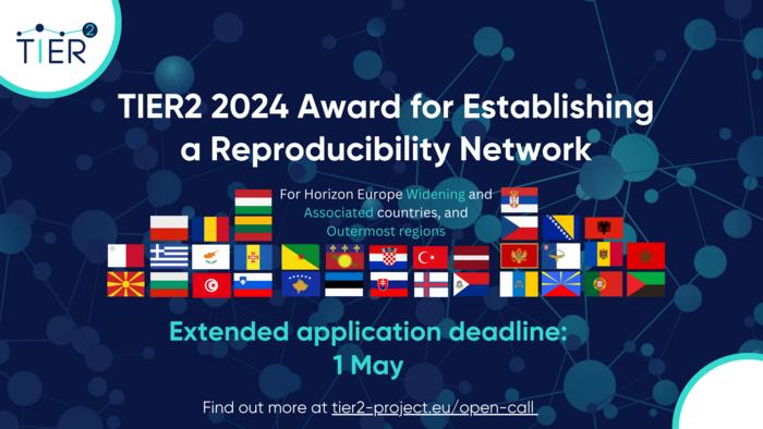 TIER2 Open call for award: Establish a Reproducibility Network in your country