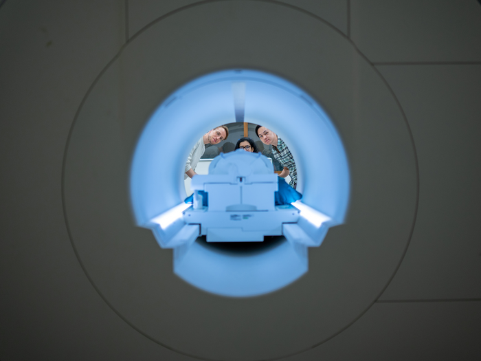 Scientists peer through fMRI scanner