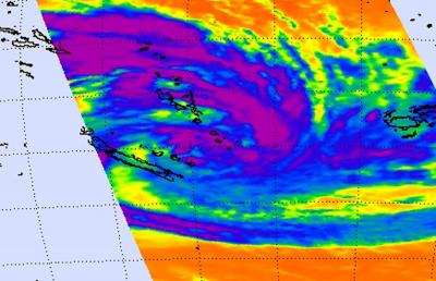NASA AIRS Infrared View of Vania's Clouds