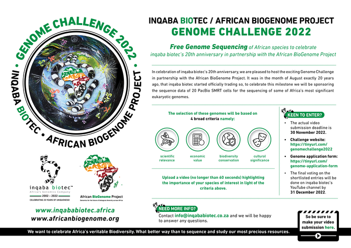 Inqaba Biotec / African BioGenome Project Genome Challenge