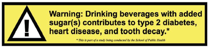 Warning Labels Reduce Sugary Drink Consumption In University Setting Researchers Found