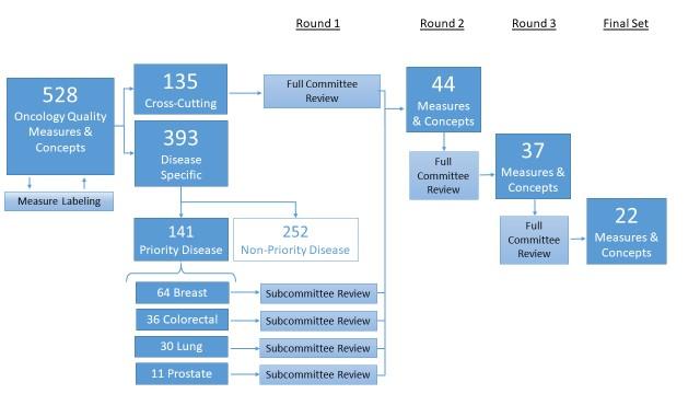 Flowchart of the NCCN Quality and Outcomes Committee review process.