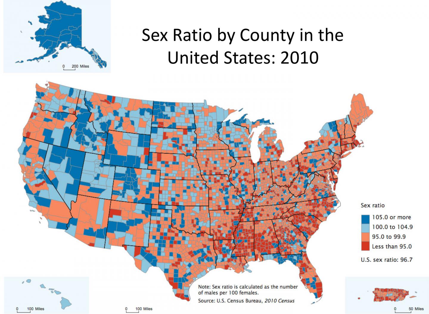 Sex Ratio by County