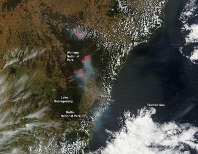 Bushfires near Sydney, Australia
