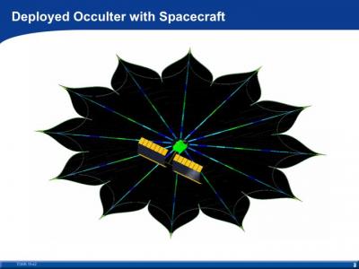 Deployed Starshade with Spacecraft
