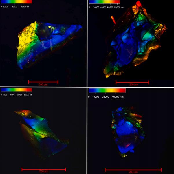 Olivine Particles Confocal Laser-Scanning Microscopy