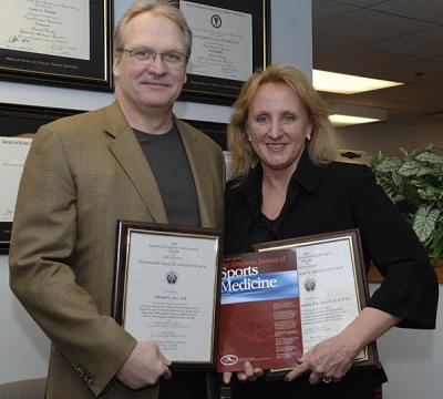Professor Lynn Snyder-Mackler and Dr. Michael Axe, University of Delaware