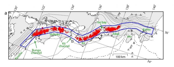 Map of Low-Frequency Earthquake Activity Above the Megathrust in the Nankai Subduction Zone