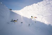 Collecting micrometeorites in the central Antarctic regions, at Dome C in 2002. Snow sampling
