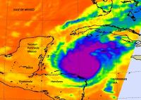 NASA AIRS Infrared Image of Hurricane Rina
