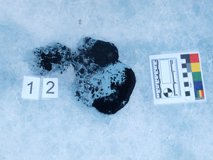 A typical cryoconite hole.