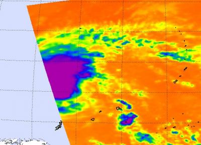 NASA Infrared Image of Tropical Storm Omais