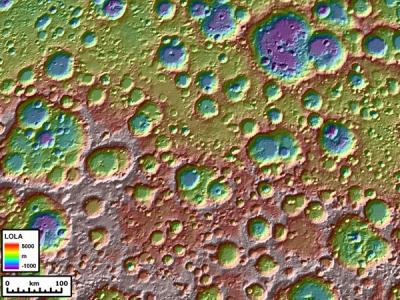 Most Densely Cratered Regions on the Moon