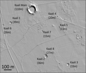 Digital Elevation Model of Kaali craters, author Argo Jõeleht