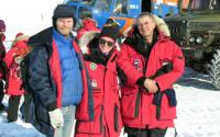 Martin Melles, Julie Brigham-Grette and Pavel Minyuk at Lake E