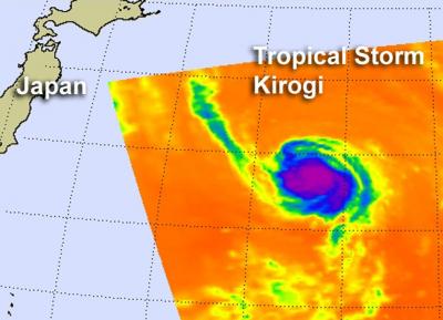 NASA's Aqua Satellite Passed Over Tropical Storm Kirogi