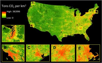 Map of 2012 On-Road CO2 Emissions