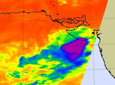 NASA AIRS Sees Some Strong T-Storms in Tropical Depression 1A