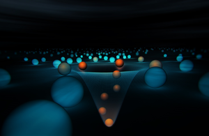 Artist's impression of a barren plateau in a quantum machine learning landscape.