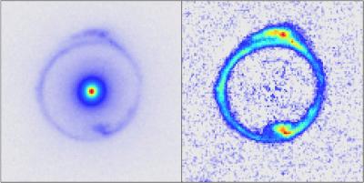 A Lens Galaxy Bends Light from a Distant Galaxy
