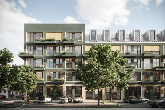 Urban Timber Construction: Colored Façades Increase Acceptance