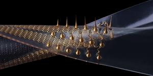 Stretchable microneedle electrode arrays