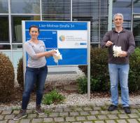 Tatjana Lang (l) und Maik Behrens (r) of the Leibniz Institute for Food Systems Biology