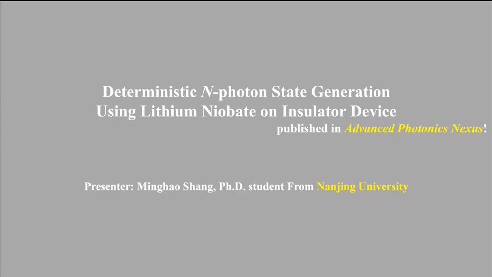 Author Minghao Shang provides a brief video explaining the research.