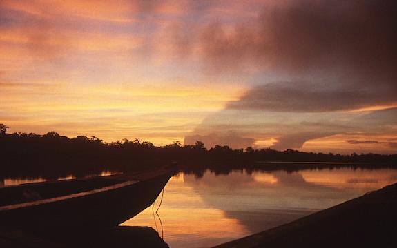 Sunset from the Coring Platform on Laguna Itzan