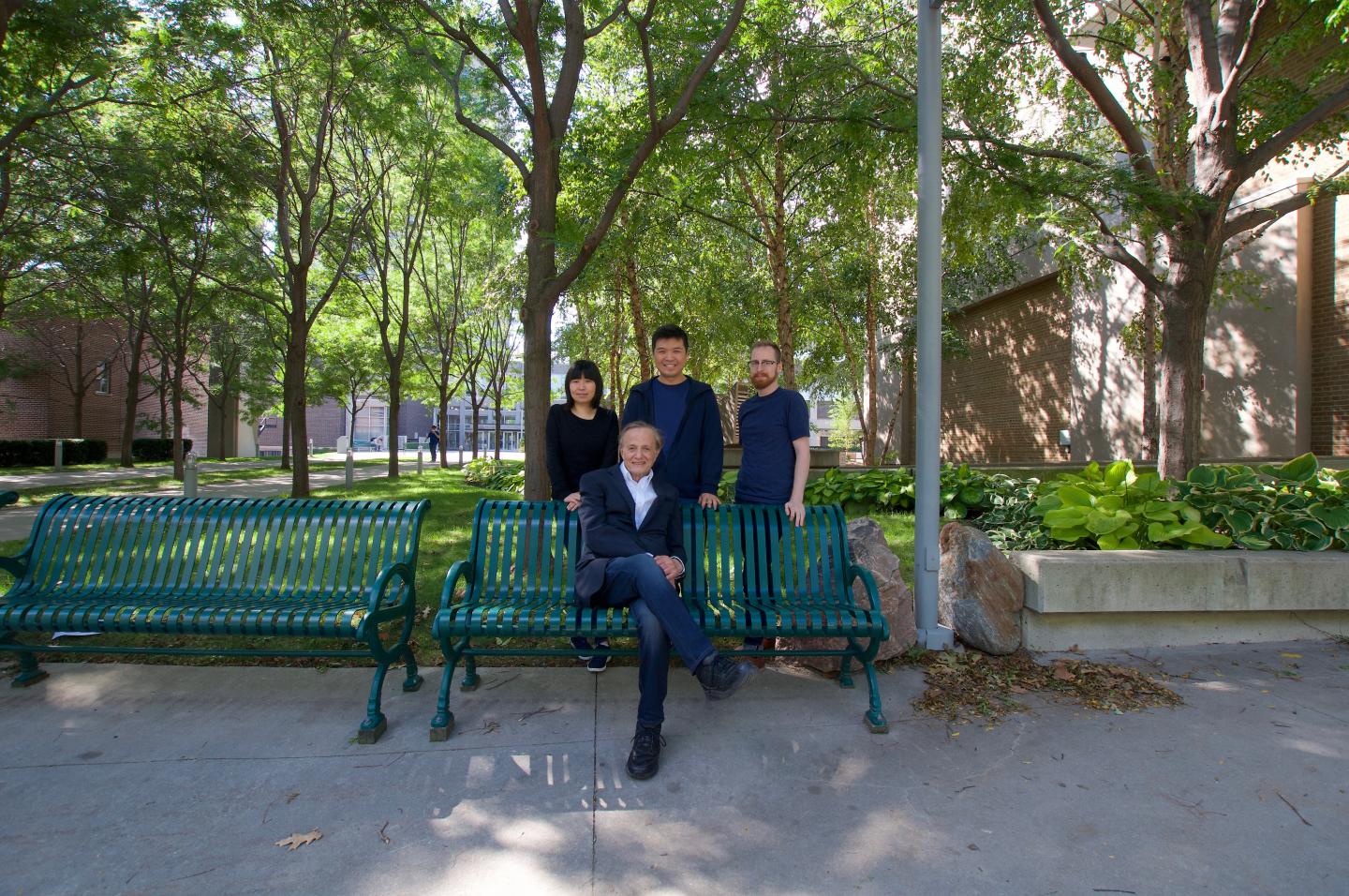 University of Toronto professor John Polanyi with research team members