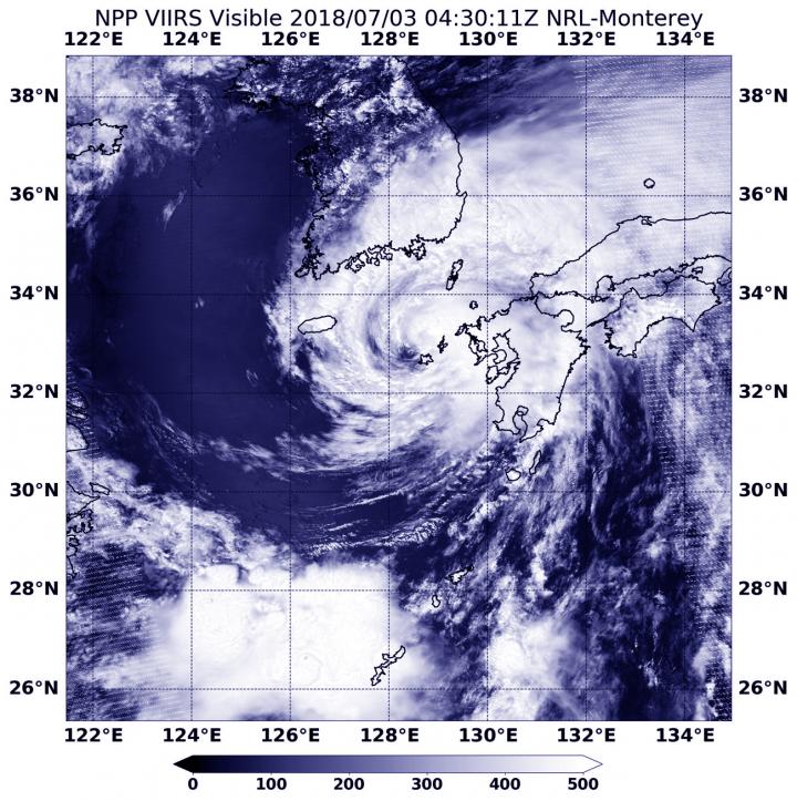 Prapiroon Image as Seen by Suomi NPP