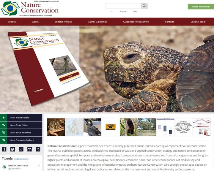 <i>Nature Conservation</i> Website Homepage
