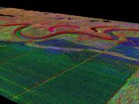 Airborne Imaging Spectroscopy and (LiDAR) Data Colored Using Canopy Trait Mapping