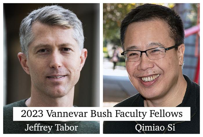 Rice U. 2023 Vannevar Bush Faculty Fellows Jeffrey Tabor and Qimiao Si