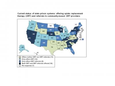Prison Systems Offering ORT, Referrals to Community-based ORT Providers