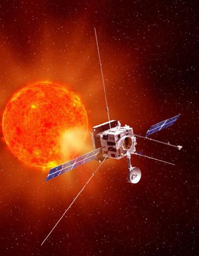 Artist's Concept of the Solar Orbiter Viewing the Sun